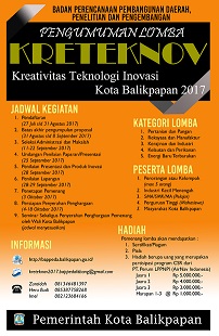 Lomba Kreatifitas Teknologi Dan Inovasi (KRETEKNOV) bagi Masyarakat dan Pelajar Kota Balikpapan Tahun 2017