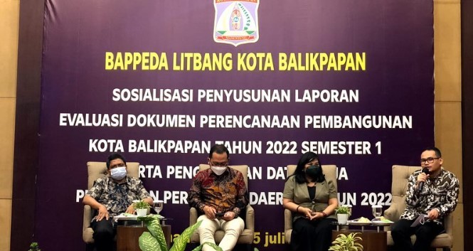 Sosialisasi Penyusunan Laporan Evaluasi Dokumen Perencanaan Pembangunan Kota Balikpapan Tahun 2022 Semester I serta Penginputan Renja Perubahan Perangkat Daerah Tahun 2022